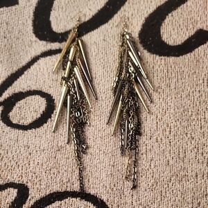 Elegant Gold and Silver Dangle Earrings
